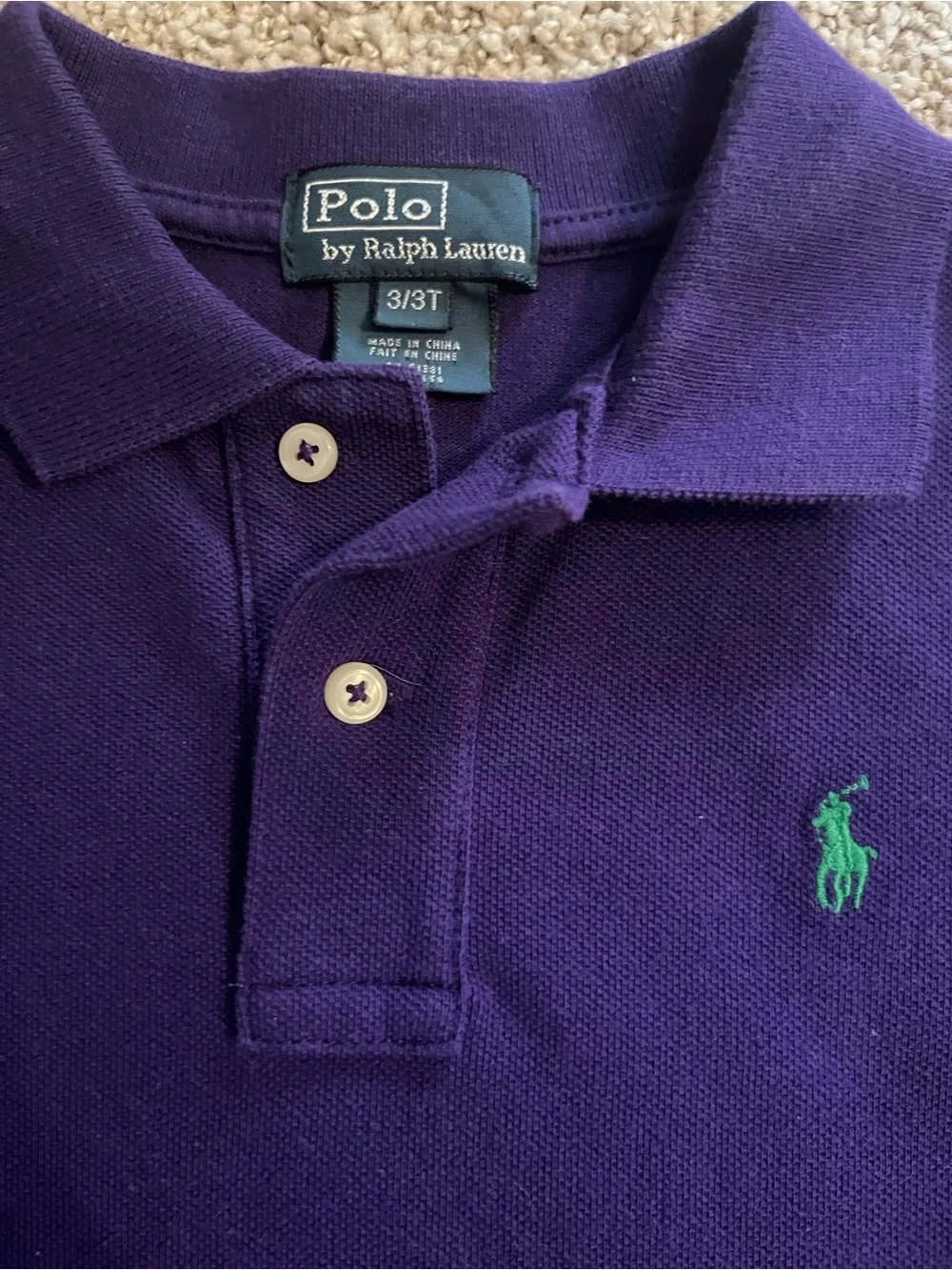 Polo Ralph Lauren Kids Purple Long-Sleeve Polo Shirt